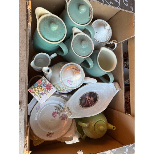 273 - Box of Denby, Limoges, plates etc