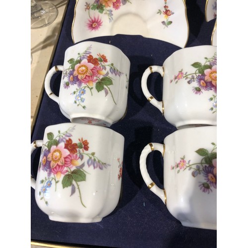 284 - Royal Crown Derby boxed Posies teaset.