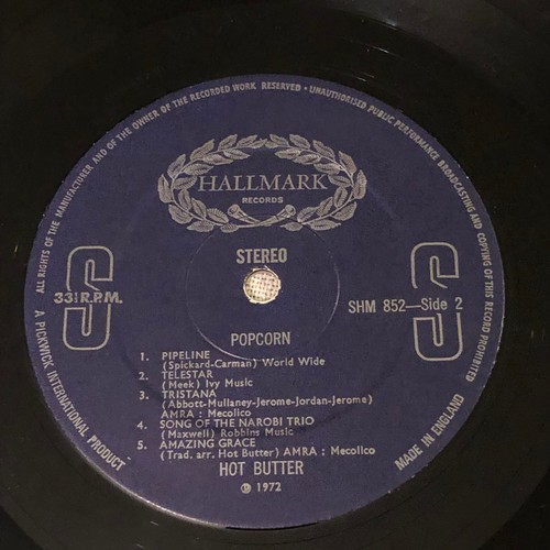 953 - Hot butter popcorn. Original hits series. Volume one. Hallmark records . Stereo SHM 8522