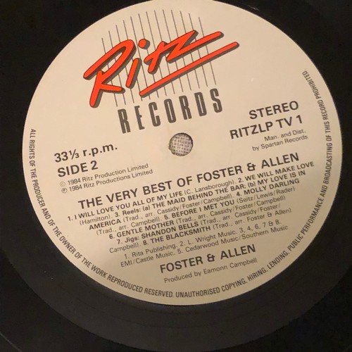 954 - Very best of foster and Allan. Ritz records. RITZ LP TV1