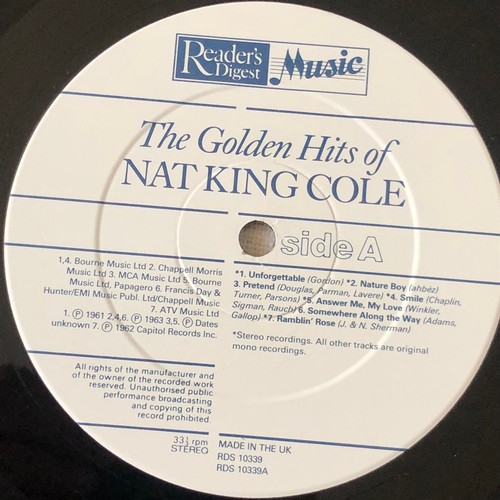 3 - The golden hits of Nat King Cole. Readers digest