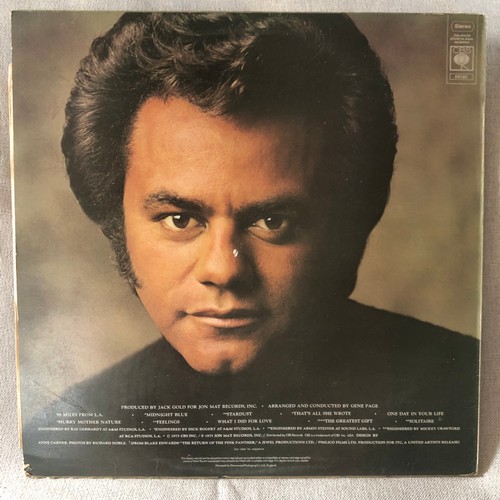 26 - Johnny Mathis. Feelings CBS 69180