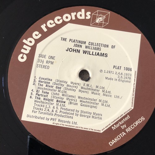 33 - The platinum collection of John Williams 24 track double album. PLAT 1006 Dakota Cube records