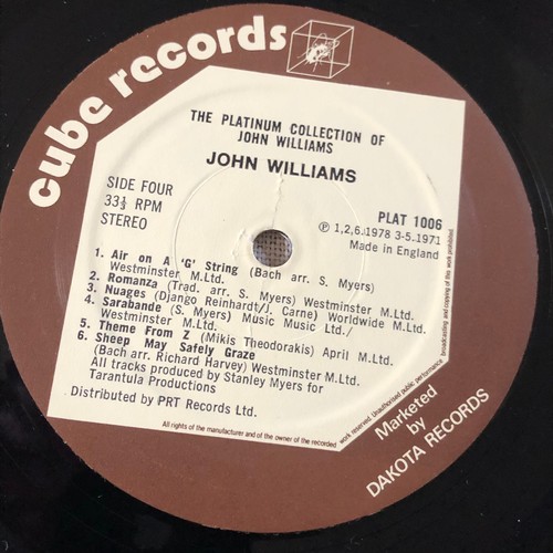 33 - The platinum collection of John Williams 24 track double album. PLAT 1006 Dakota Cube records