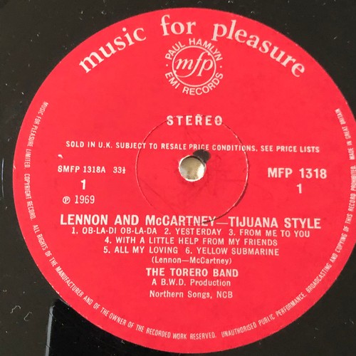 37 - Lennon and McCartney. Tijuana Style. The Torero band MFP records Stereo MFP 1318