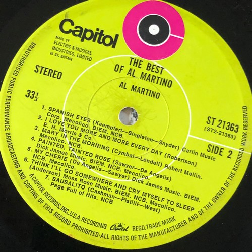 40 - The best of Al Martino. Capital records stereo ST21363