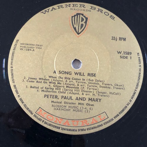 49 - Peter Paul and Mary. A song will rise. Warner Brothers records. 1589