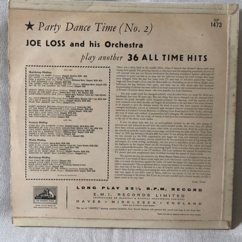 54 - Joe Loss and his Orchestra. Party dance time number two. HMV records CLP1473