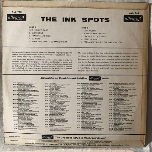 60 - The original Ink Spots. Allegro ALL 743