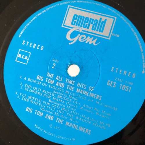 67 - The all-time hits of big Tom and the mainliners. Emerald gem stereo GES 1051