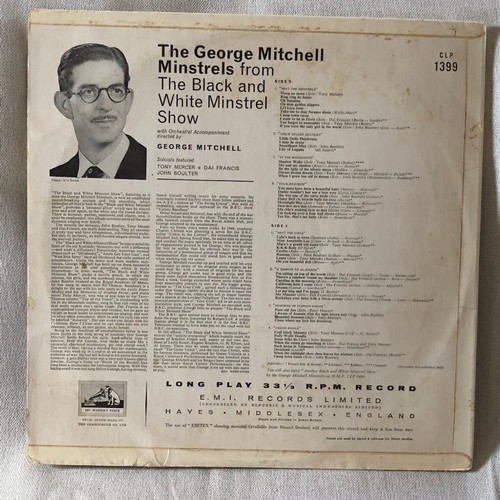 70 - The George Mitchell minstrels. From the black and white minstrel show. HMV mono CLP399