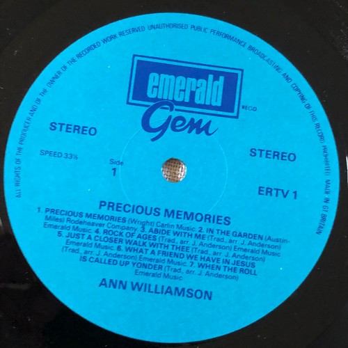 71 - Ann Williamson. Precious memories. Emerald records. ERTV1