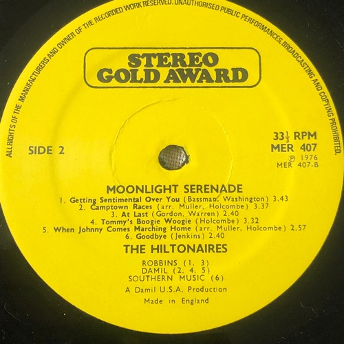 82 - Let’s swing again to Moonlight Serenade. Songs made famous by Glenn Miller  Stereo gold award series... 