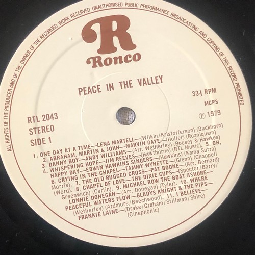 83 - Peace in the valley. 22 religious favourites. Ronco. RTL 2043