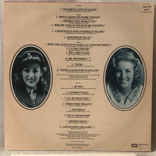 86 - Vera Lynn. 20 family favourites. EMI records. EMTV28