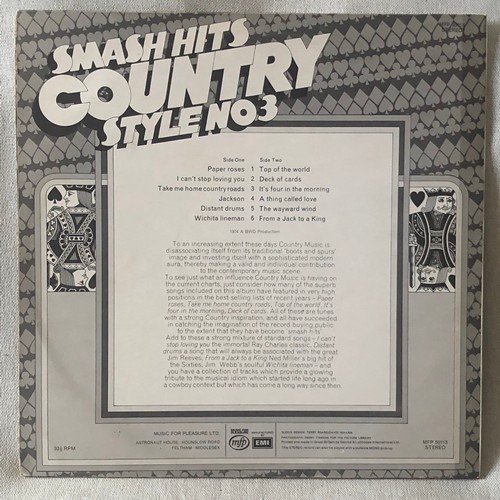 88 - Smash hits country style number three. EMI records. MFP50113 stereo