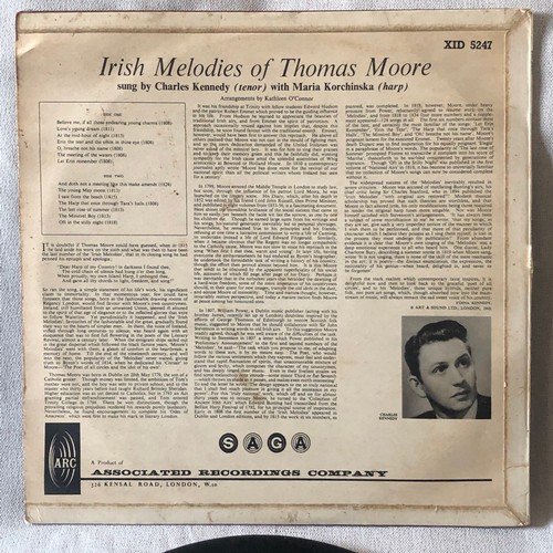 92 - Irish songs and melodies of Thomas Moore. Saga ARC. XID5247