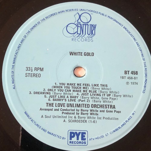 103 - White gold. The Love Unlimited Orchestra 20th century records. BT458