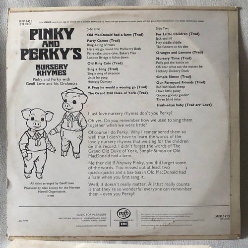 115 - Pinky and perky’s Nursery rhymes. EMI records. MFP 1413 stereo