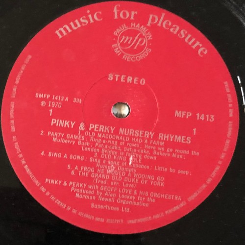 115 - Pinky and perky’s Nursery rhymes. EMI records. MFP 1413 stereo