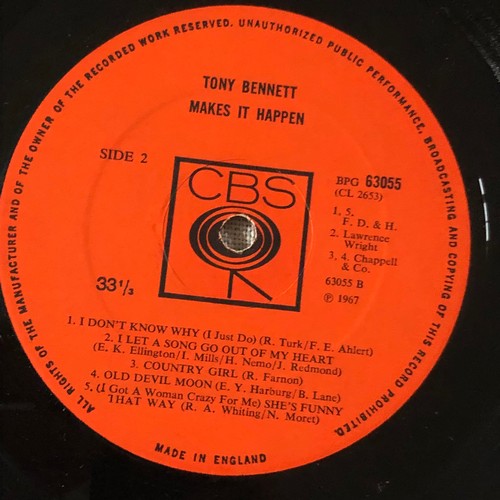 119 - Tony makes it happen. Tony Bennett. CBS records. 63055