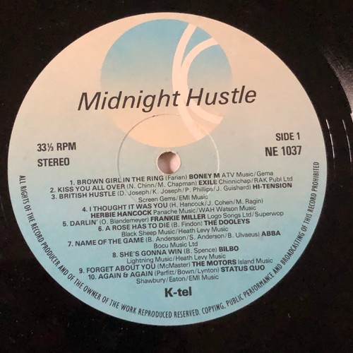 121 - Midnight hustle. 20 original hits: Original stars. No poster. K-tel NE 1037