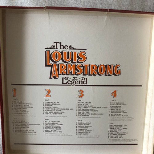 130 - The Louis Armstrong legend. Boxed collection of four LPs. World records. SM421 - SM424