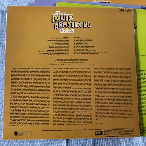 130 - The Louis Armstrong legend. Boxed collection of four LPs. World records. SM421 - SM424