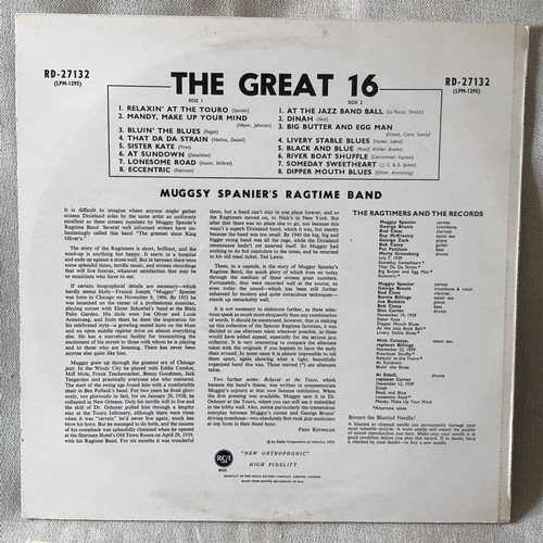 142 - Muggsy Spaniers Ragtime band. The great 16. Mono RD-27132