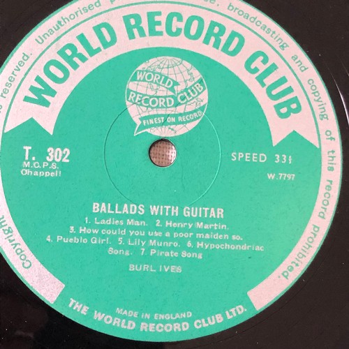 147 - Burl Ives. Ballads with guitar. World records T302