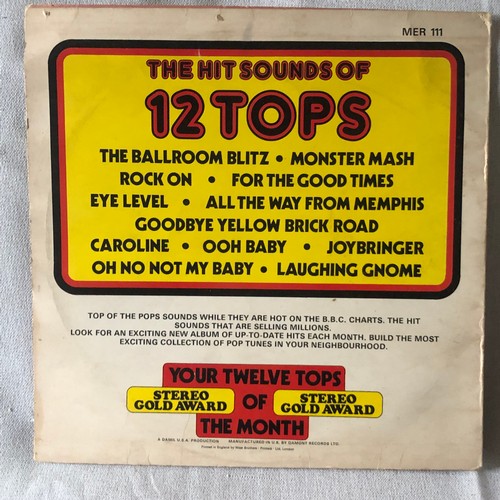 161 - 12 Tops. Today’s top hits  Stereo gold award series. ME111