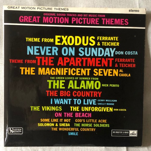 191 - Great motion picture themes. United artists. Stereo HMV CSD 1394.