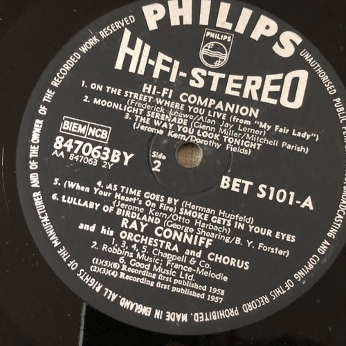 194 - The Ray Conniff hi-fi companion. Phillips hi-fi stereo. BET S101. Two Record set