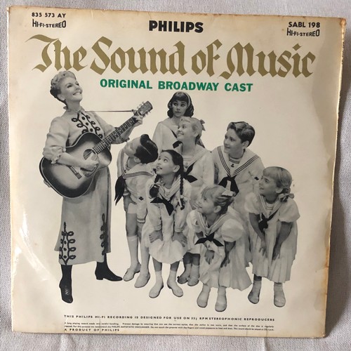 195 - The sound of music. Original Broadway cast. Phillips hi-fi stereo. SABL 198