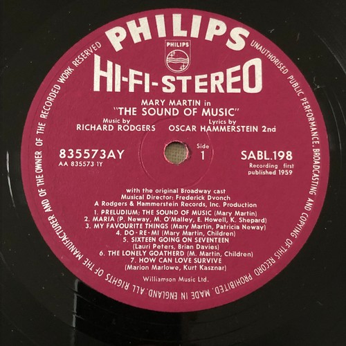 195 - The sound of music. Original Broadway cast. Phillips hi-fi stereo. SABL 198