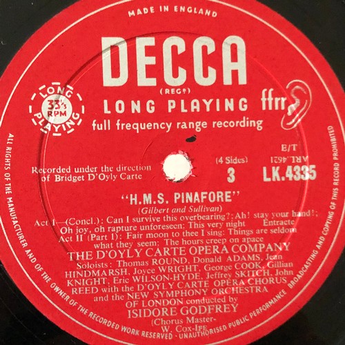 199 - HMS Pinafore. Complete with dialogue. Decca Records. LK4334/5