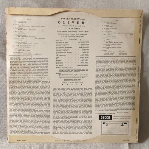 204 - Oliver. Original cast recording. Decca Stereo SKL 4105