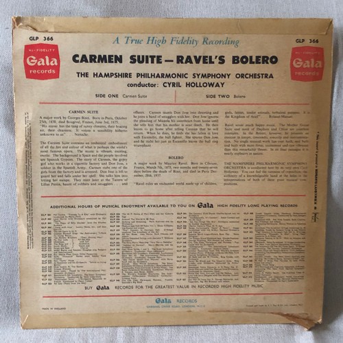 205 - Cyril Holloway conducts the Hampshire Philharmonic symphony Orchestra. Bizet’s Carmen Suite and Rave... 