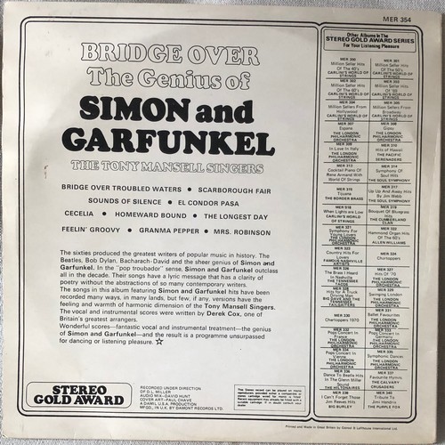 426 - Bridge over. The genius of Simon & Garfunkel. Tony Mansell singers. MER 354 stereo