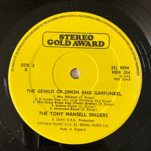 426 - Bridge over. The genius of Simon & Garfunkel. Tony Mansell singers. MER 354 stereo