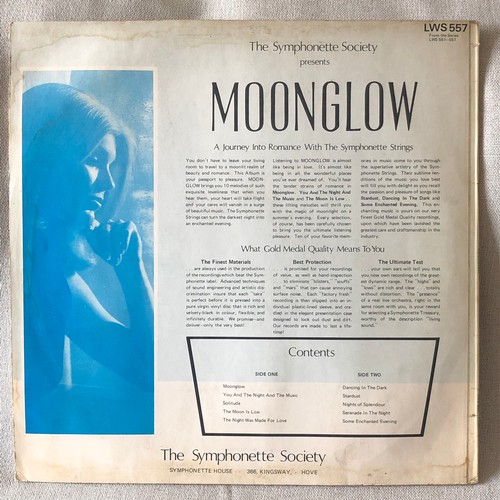 428 - Moonglow.  Turn of your favourite memories in music. The symphonette society. LWS 557