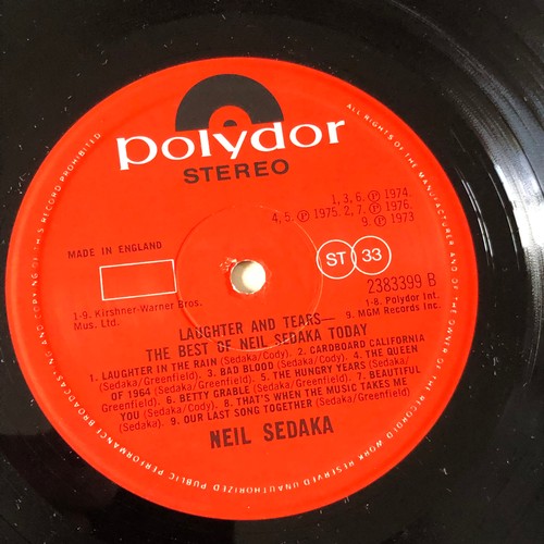 435 - Laughter and tears. The best of Neil Sedaka today. Polydor 238 3399