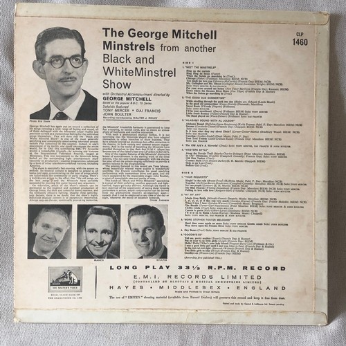 442 - The George Mitchell minstrels. From another black and white minstrel show. Mono HMV. CLP 1460