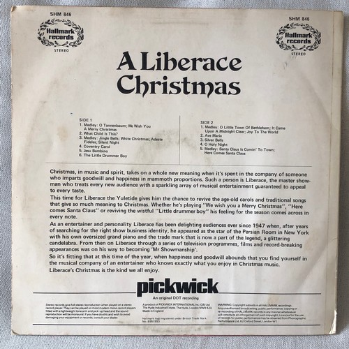 444 - A Liberace Christmas. Stereo. Hallmark records SHM846