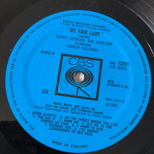 445 - My fair lady. Audrey Hepburn and Rex Harrison. Warner Brothers soundtrack CBS. BRG 72237