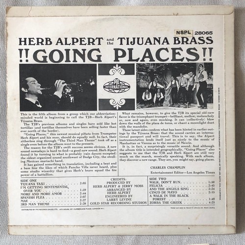 447 - Herb Alpert And the Tijuana Brass. Going places. Stereo NSPL 28065