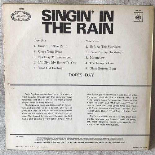 449 - Doris Day. Singing in the rain. CBS Hallmark HM595