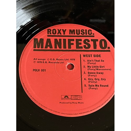 1025 - Roxy Music, manifesto. Polydor records super deluxe. POL H,O0 one