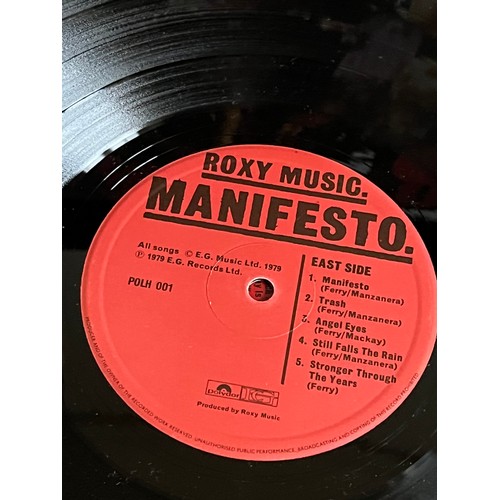 1025 - Roxy Music, manifesto. Polydor records super deluxe. POL H,O0 one