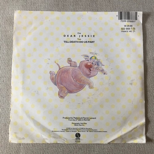 100 - Madonna. Dear Jessie/ Till death do us part. Single. Sire W2668